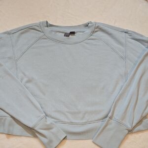 Sweaty Betty Light Blue Cropped Sweatshirt Size US 8 UK M